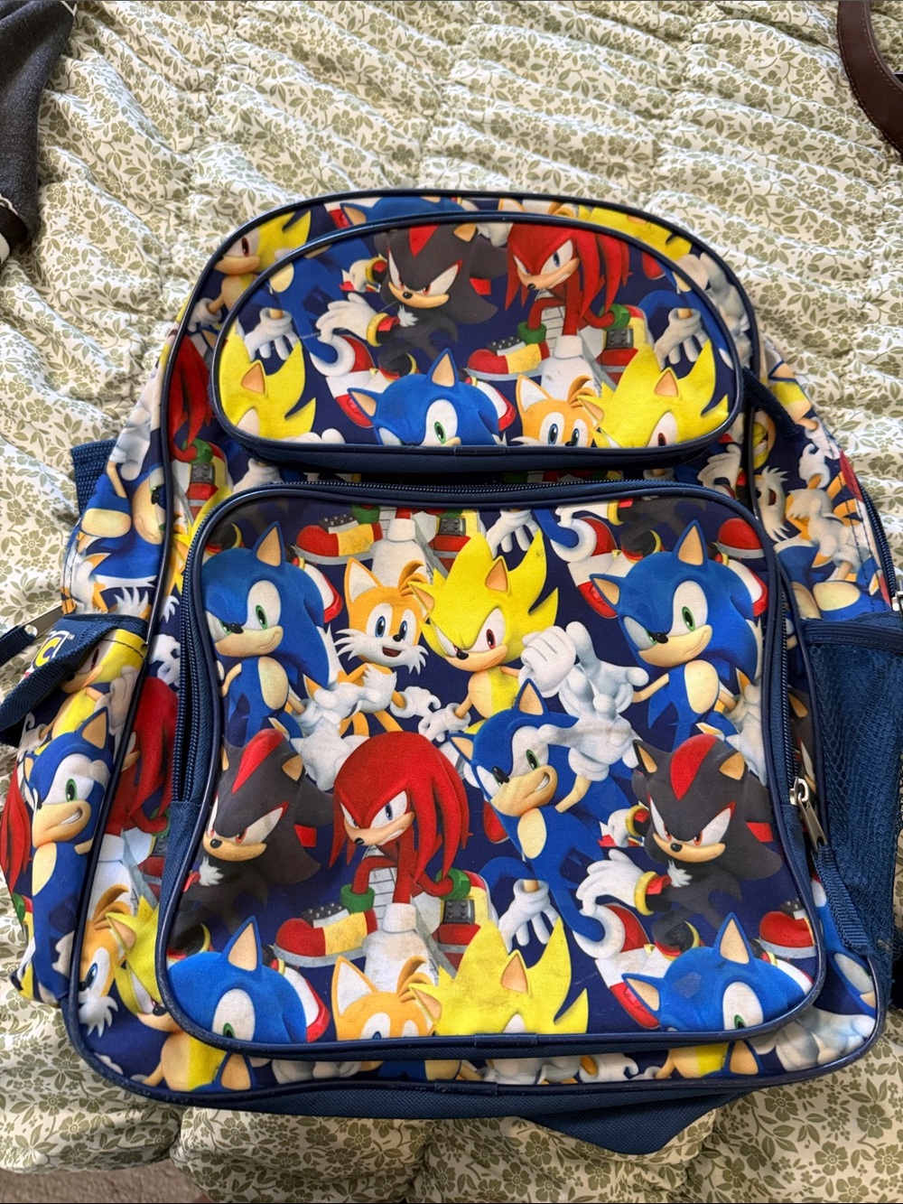 Sonic the Hedgehog Character Print Backpack - Blue